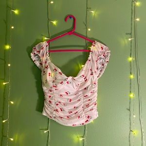 White Cherry Summer Top